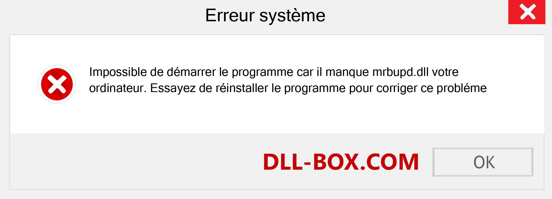 Le fichier mrbupd.dll est manquant ?. Télécharger pour Windows 7, 8, 10 - Correction de l'erreur manquante mrbupd dll sur Windows, photos, images